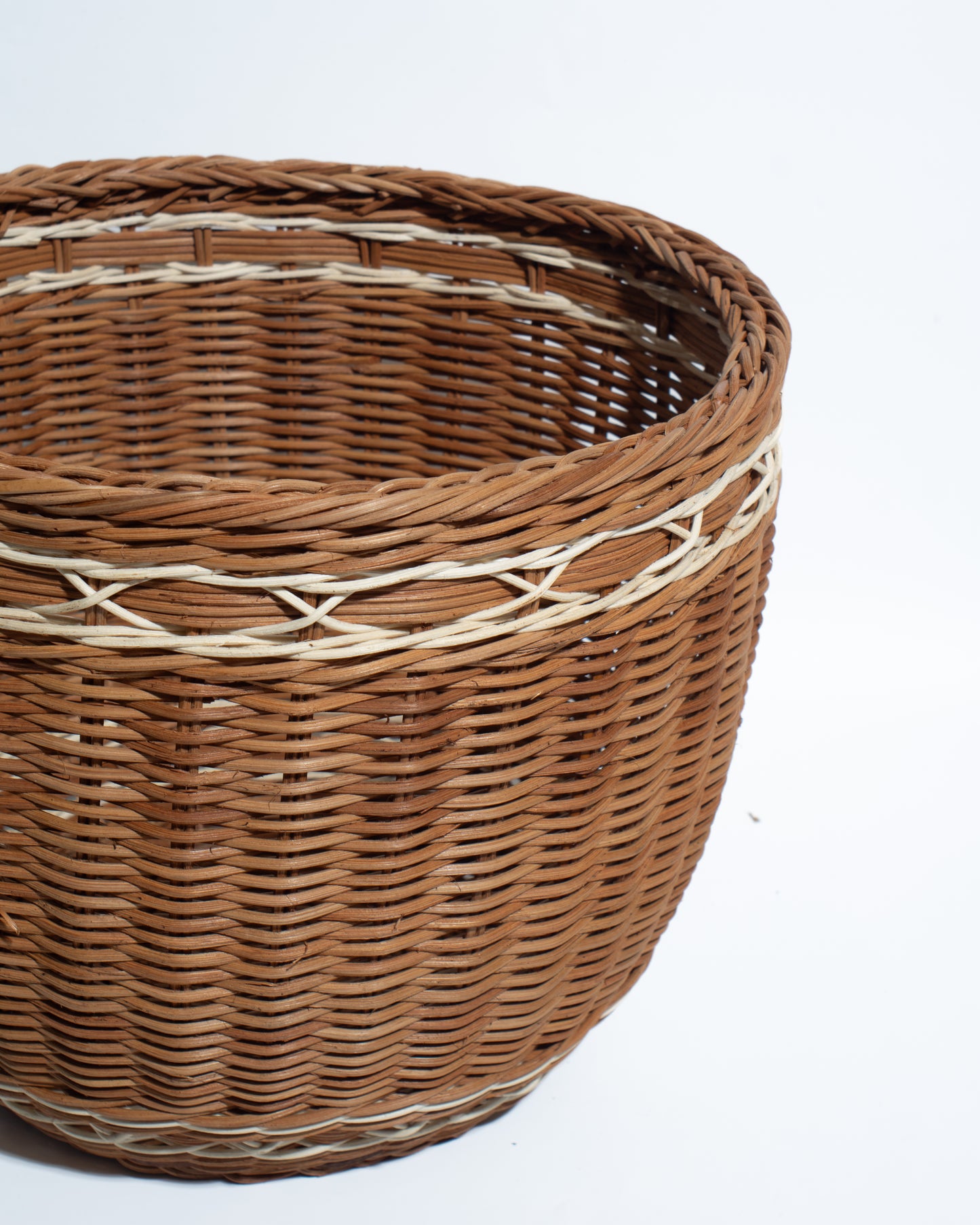 laurdry hamper Handwoven Bamboo & Rattan Basket – Natural Decorative Storage Organizer