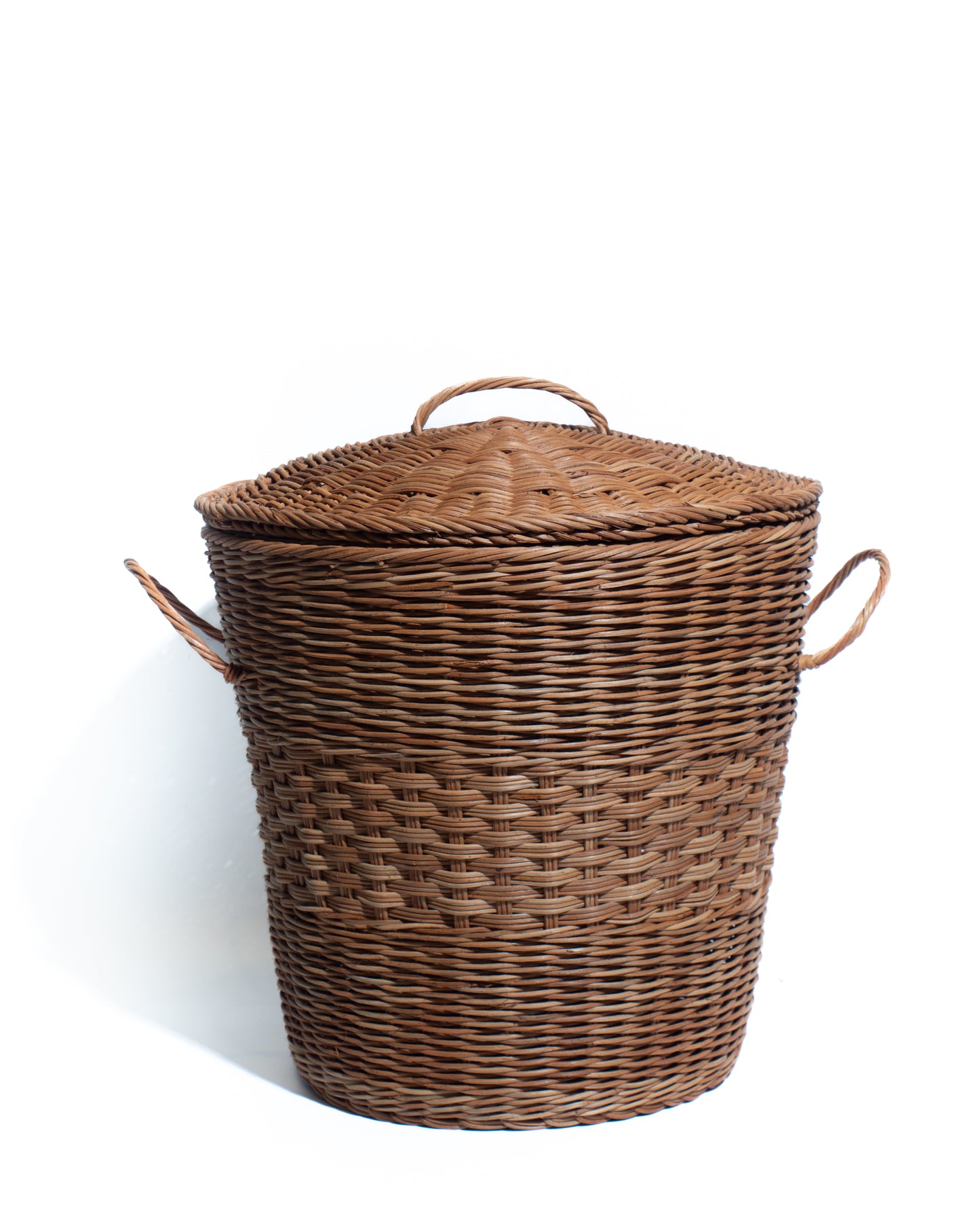 wicker laudry hamper with lid Handwoven Rattan Storage Basket with Lid – Natural Wicker Organizer with Handles