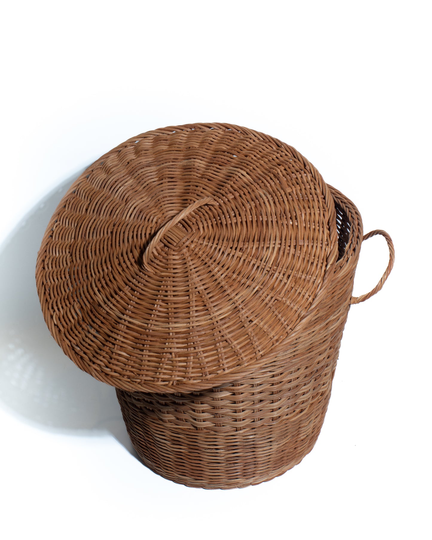 wicker laudry hamper with lid Handwoven Rattan Storage Basket with Lid – Natural Wicker Organizer with Handles