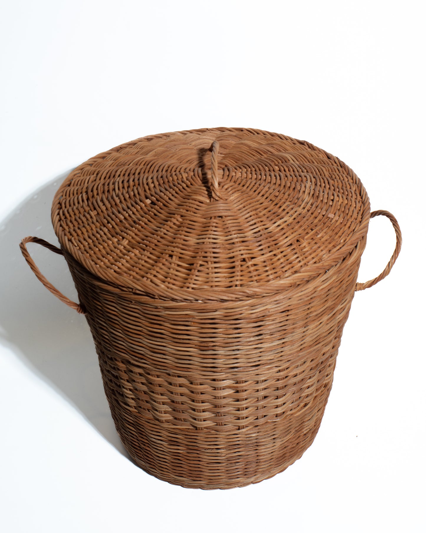 wicker laudry hamper with lid Handwoven Rattan Storage Basket with Lid – Natural Wicker Organizer with Handles