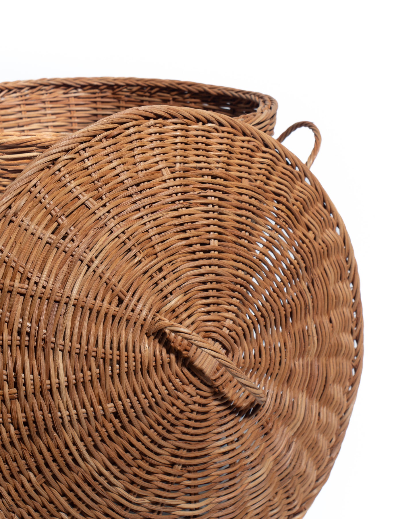 wicker laudry hamper with lid Handwoven Rattan Storage Basket with Lid – Natural Wicker Organizer with Handles