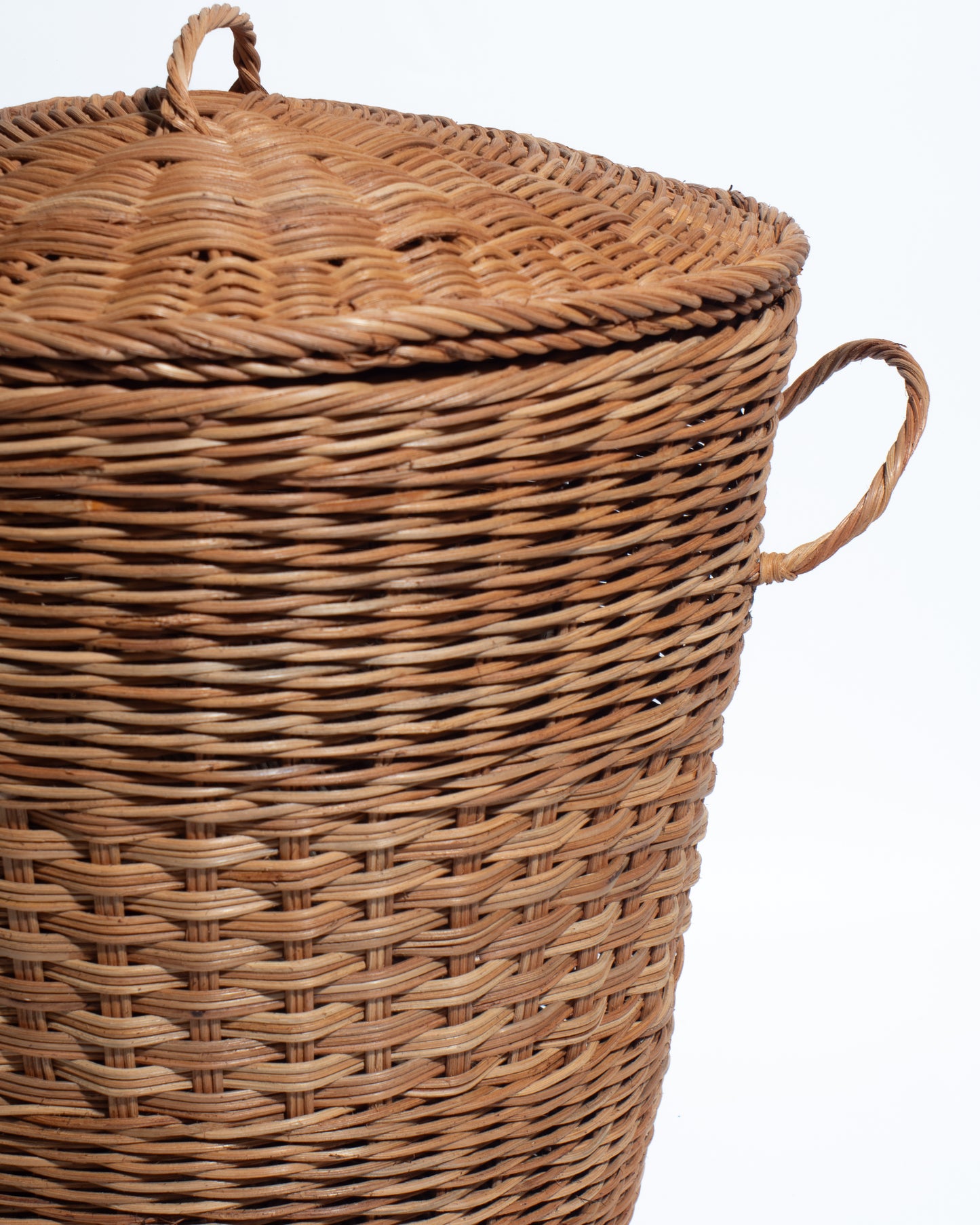 wicker laudry hamper with lid Handwoven Rattan Storage Basket with Lid – Natural Wicker Organizer with Handles