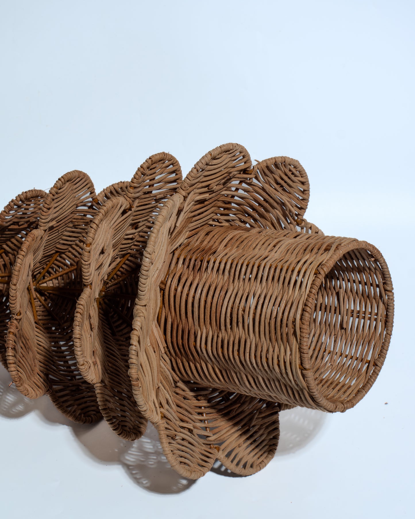 Handwoven Rattan Christmas Tree Decoration – Natural Wicker Holiday Decor