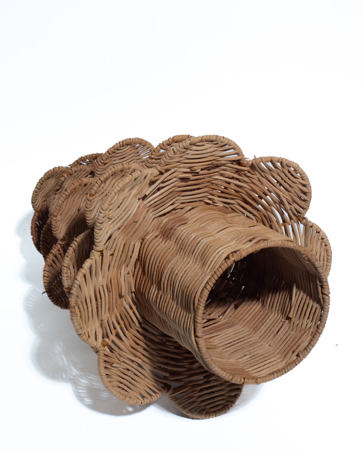 Handwoven Rattan Christmas Tree Decoration – Natural Wicker Holiday Decor