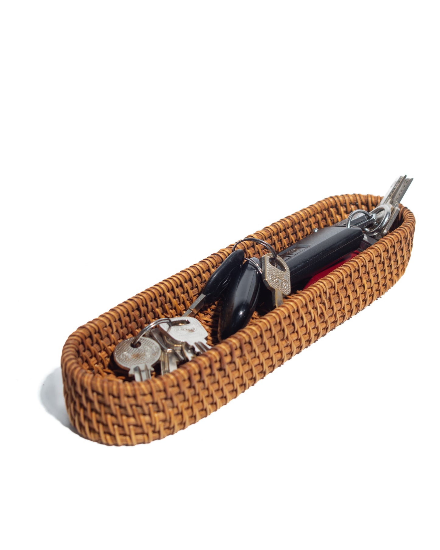 pen box, office supplies handwoven rattan small box