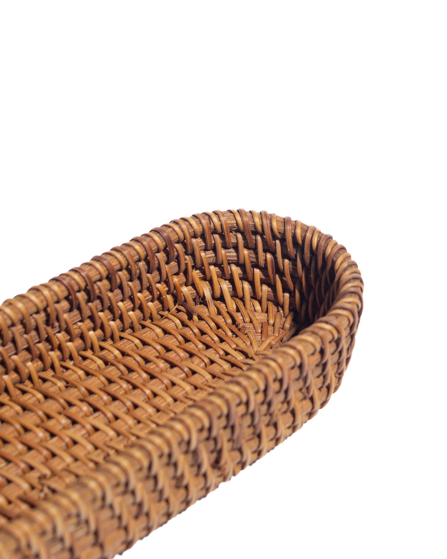 pen box, office supplies handwoven rattan small box
