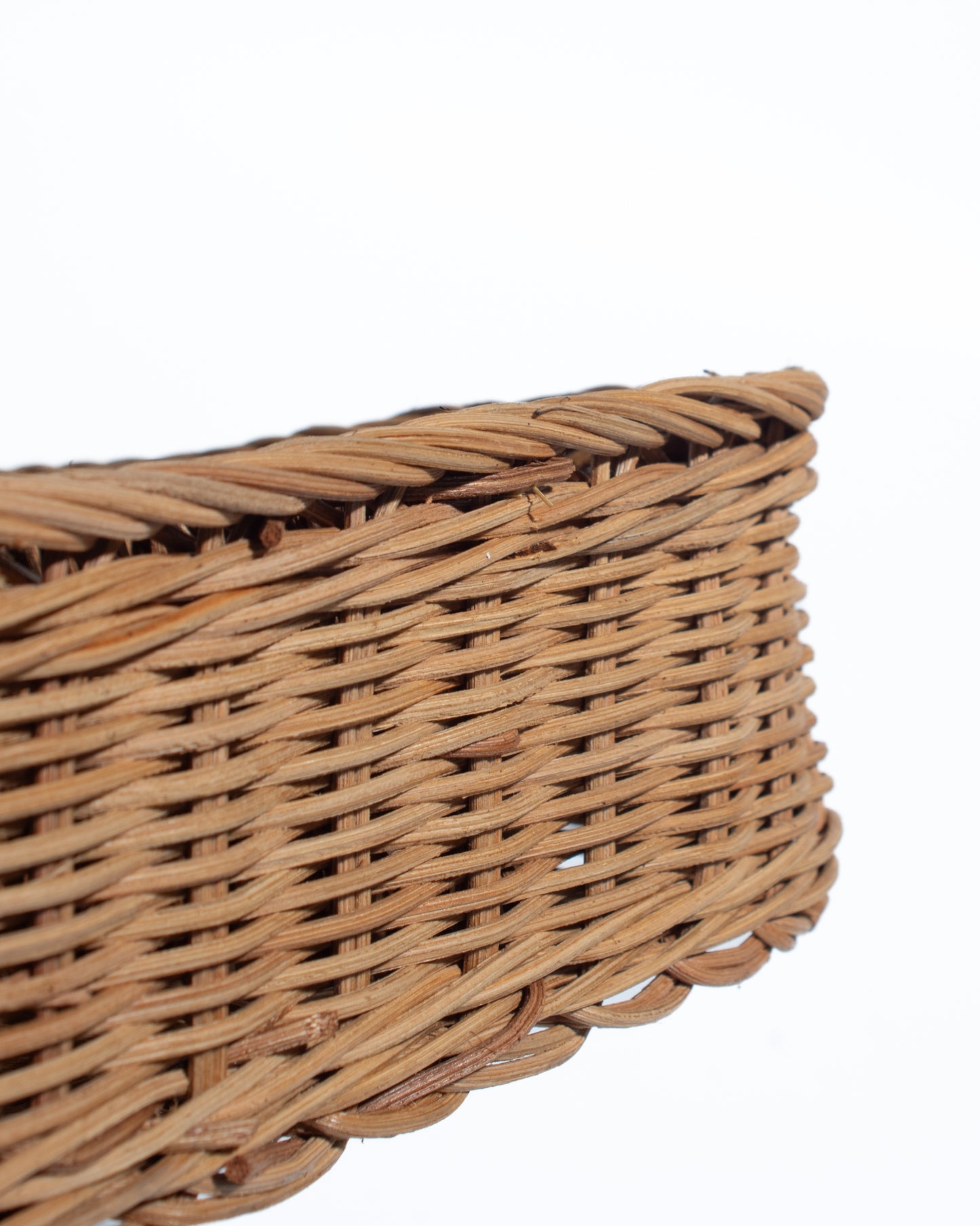 Multi-Compartment Handwoven Rattan Organizer Tray – Natural Wicker Storage with Sturdy Iron Frame – Versatile Use for Home, Office, and Kitchen