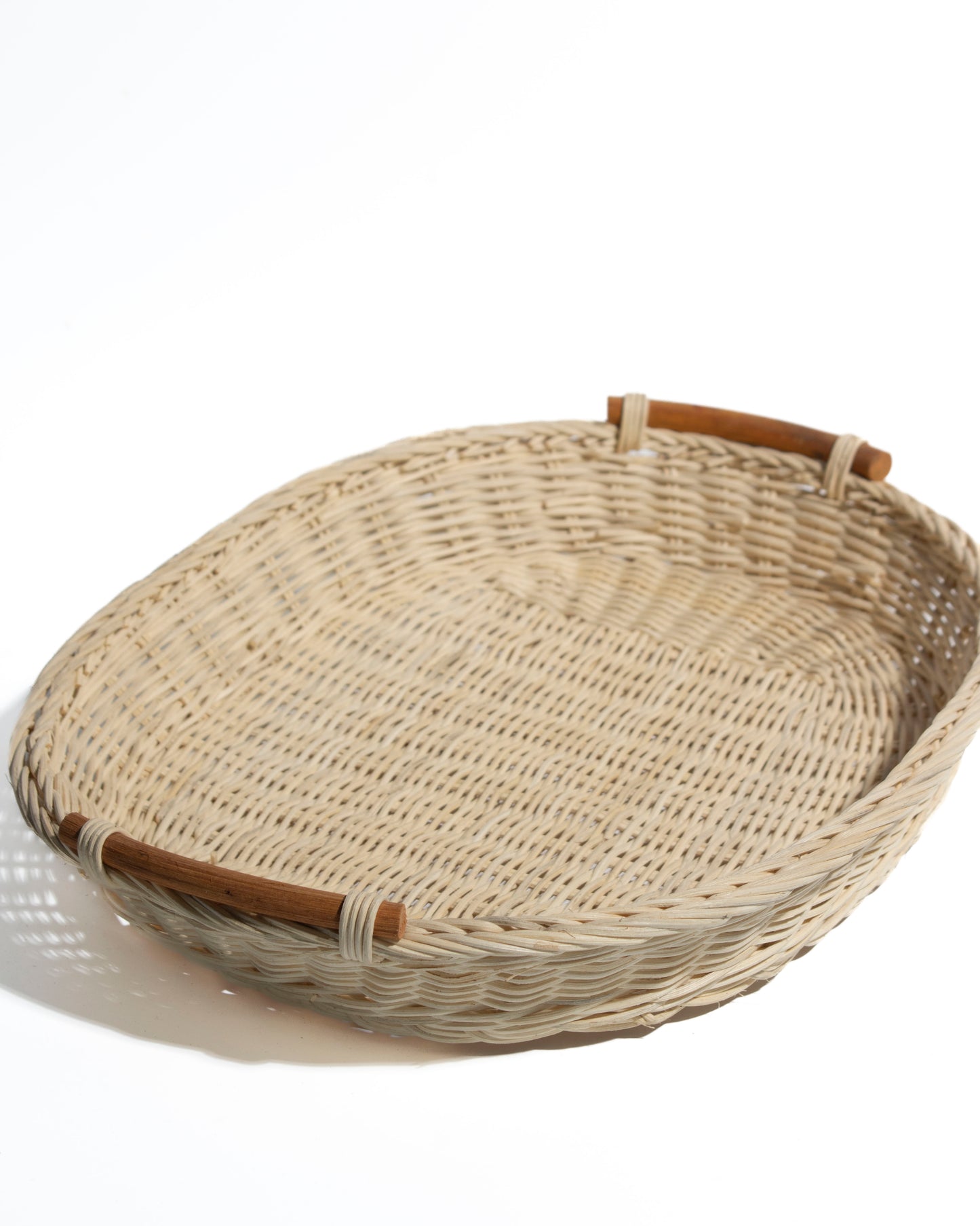 Large Handwoven Rattan Tray –Ideal for storing blankets, clothes, towels, Classic, Eco-Friendly & Versatile