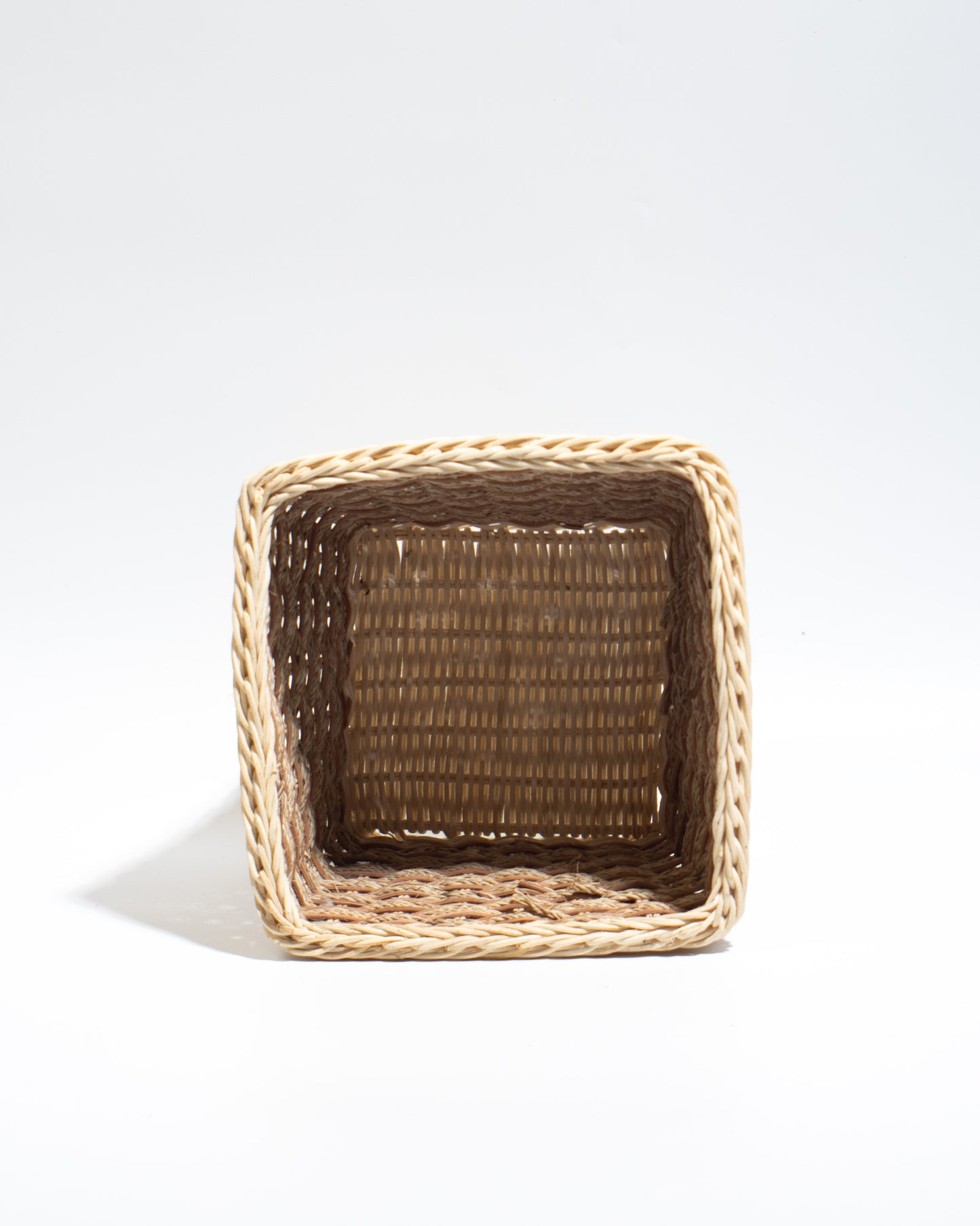 small rattan basket The perfect size for flower arrangements, storing small items, toys, stationery, or accessories.