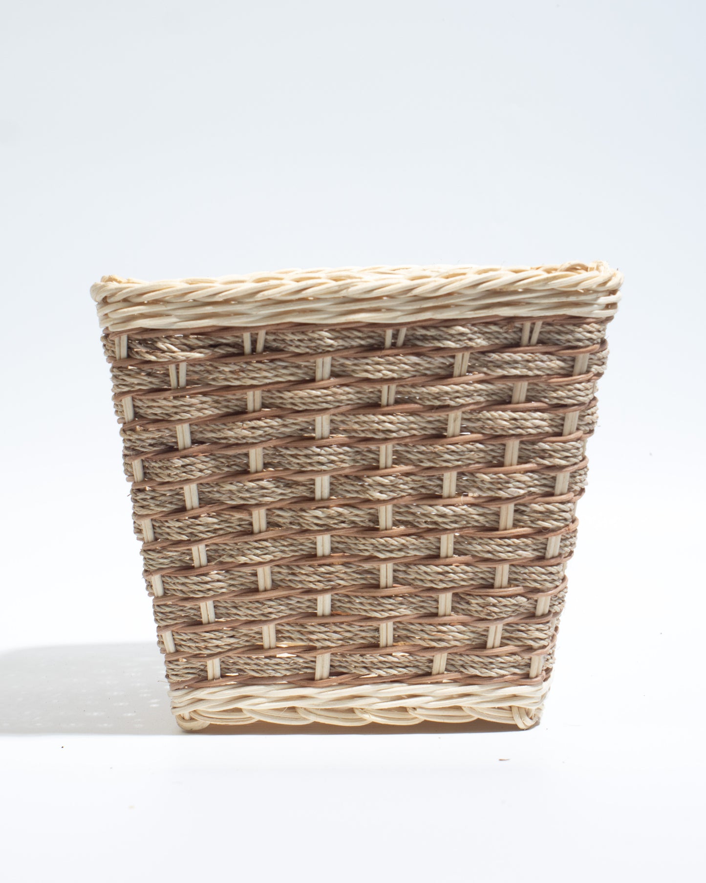 small rattan basket The perfect size for flower arrangements, storing small items, toys, stationery, or accessories.