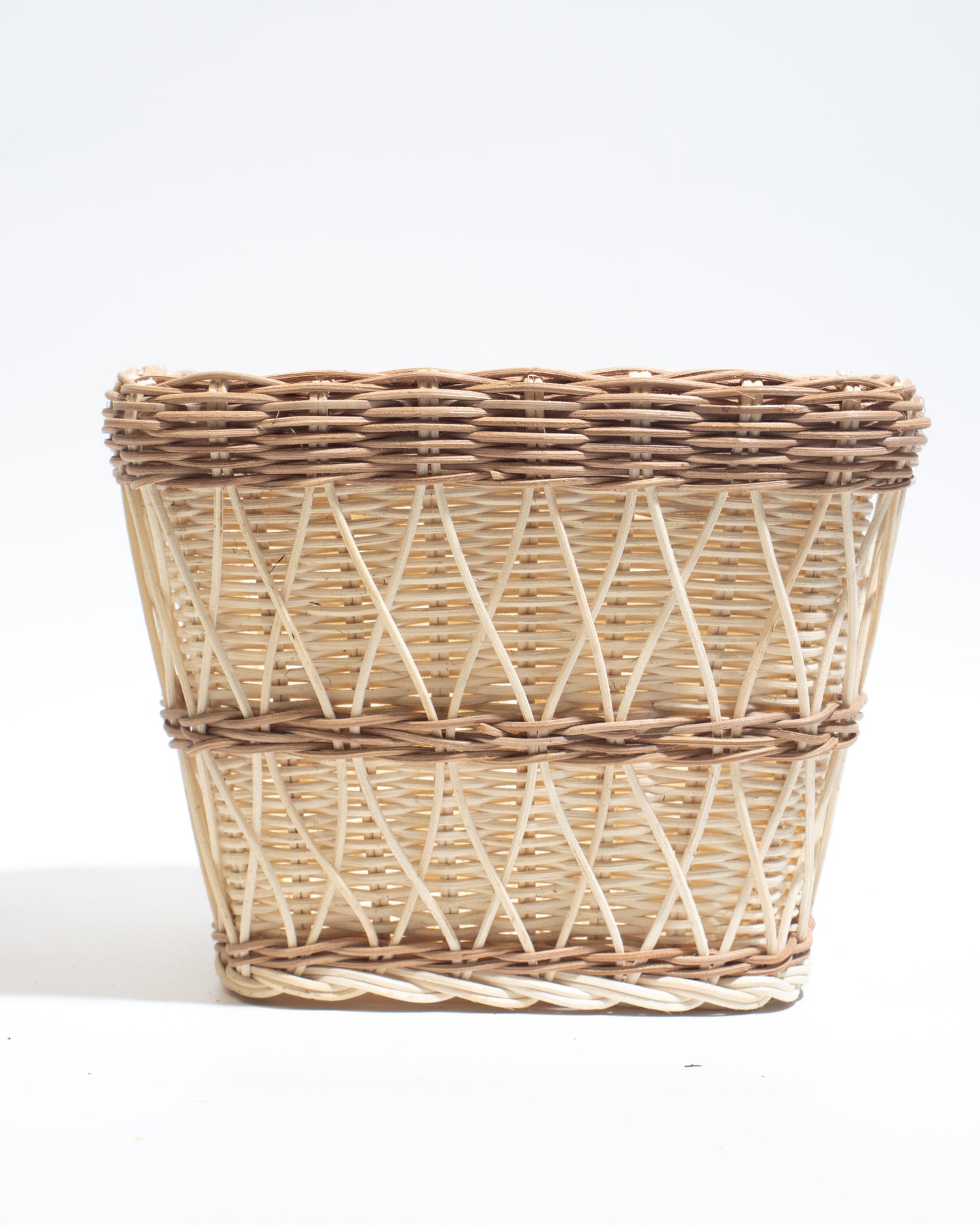 small Rattan basket The perfect size for flower arrangements, storing small items, toys, stationery, or accessories.