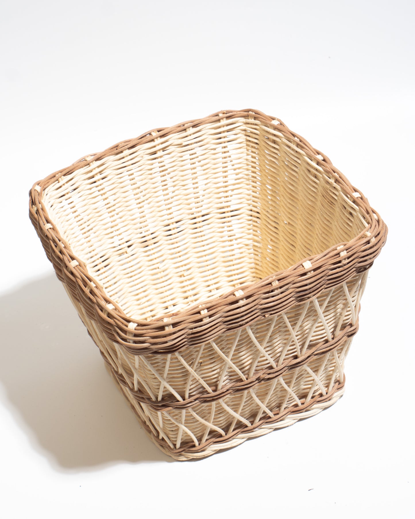 small Rattan basket The perfect size for flower arrangements, storing small items, toys, stationery, or accessories.