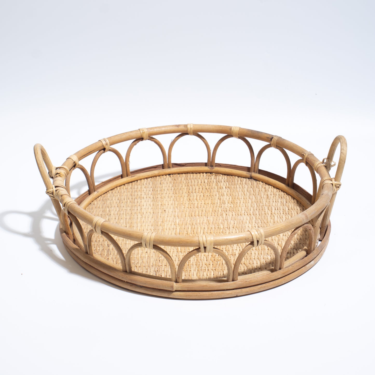 rattan tray handmade serving tray