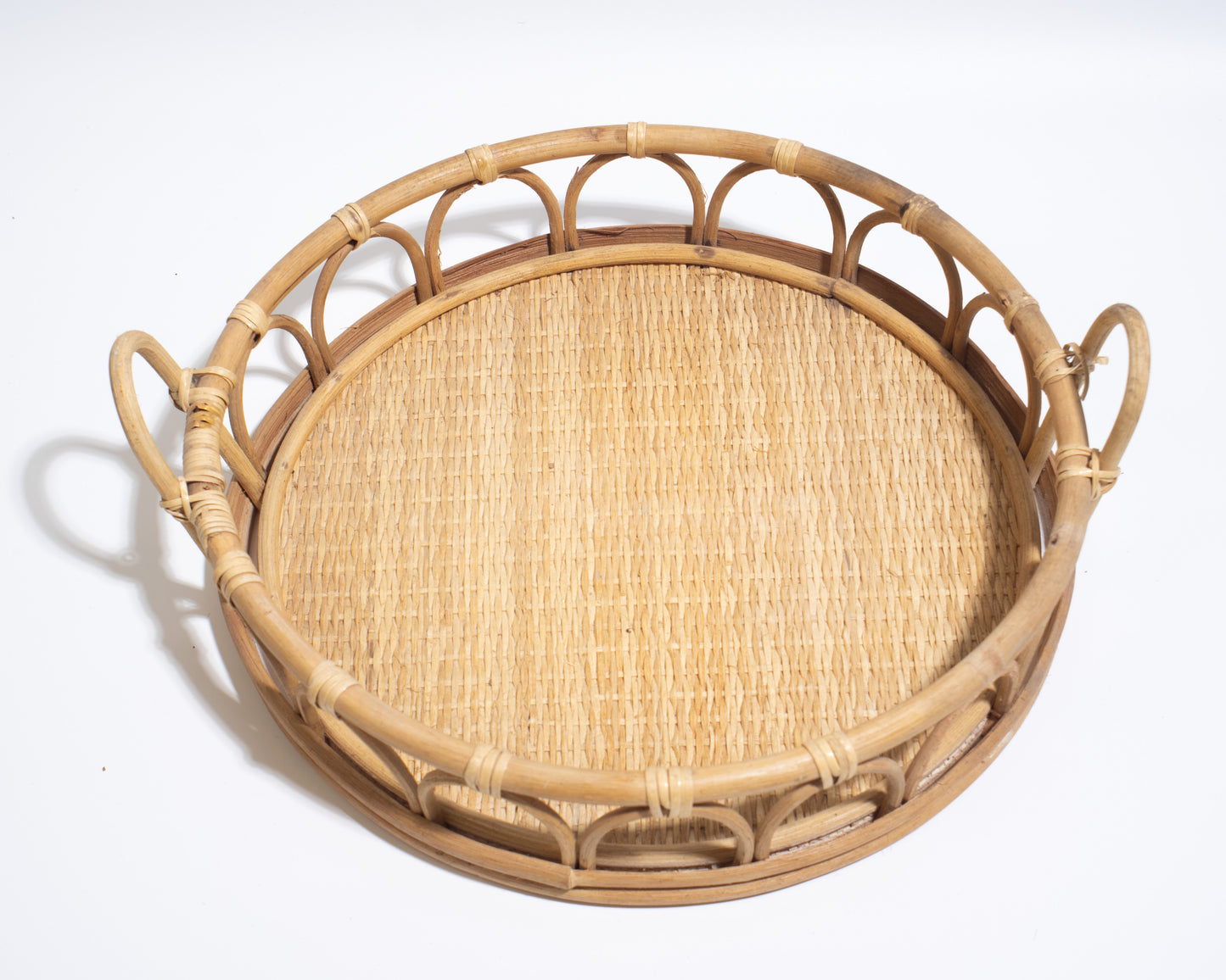 rattan tray handmade serving tray