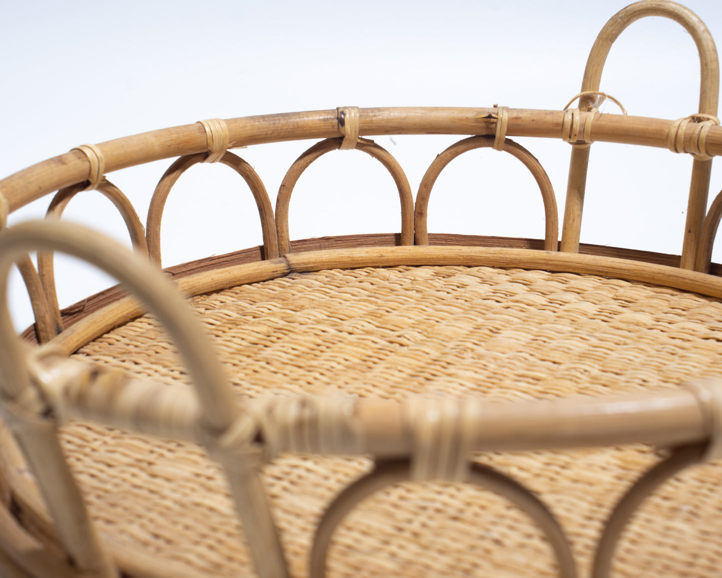 rattan tray handmade serving tray