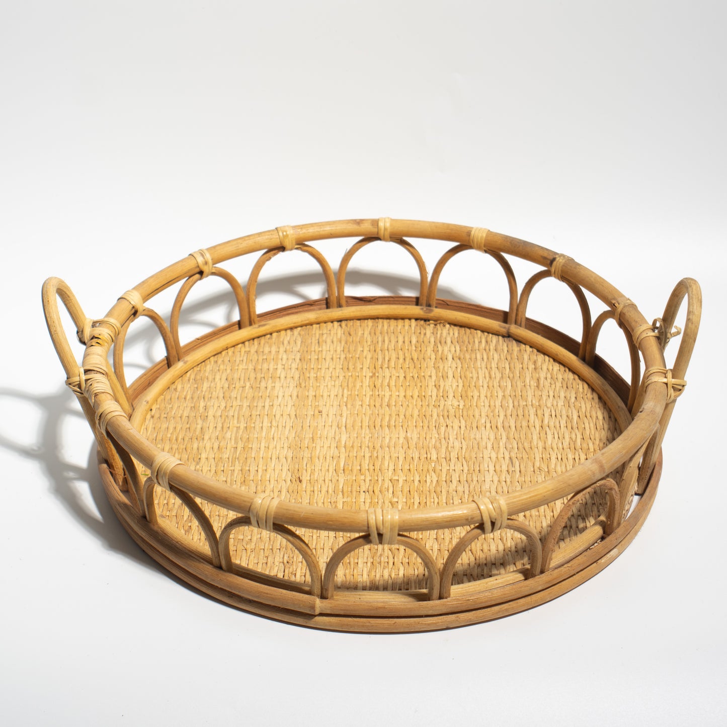 rattan tray handmade serving tray
