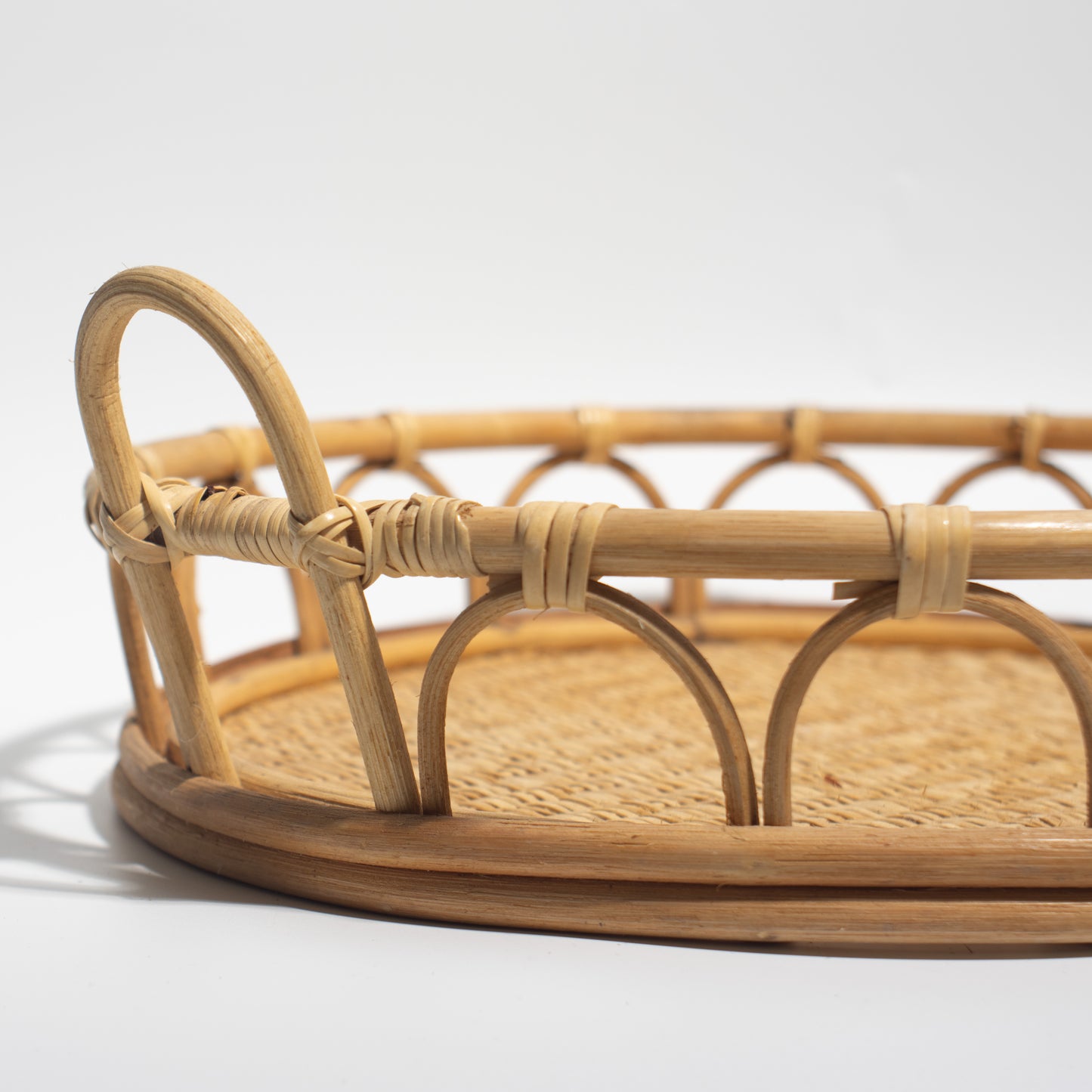 rattan tray handmade serving tray