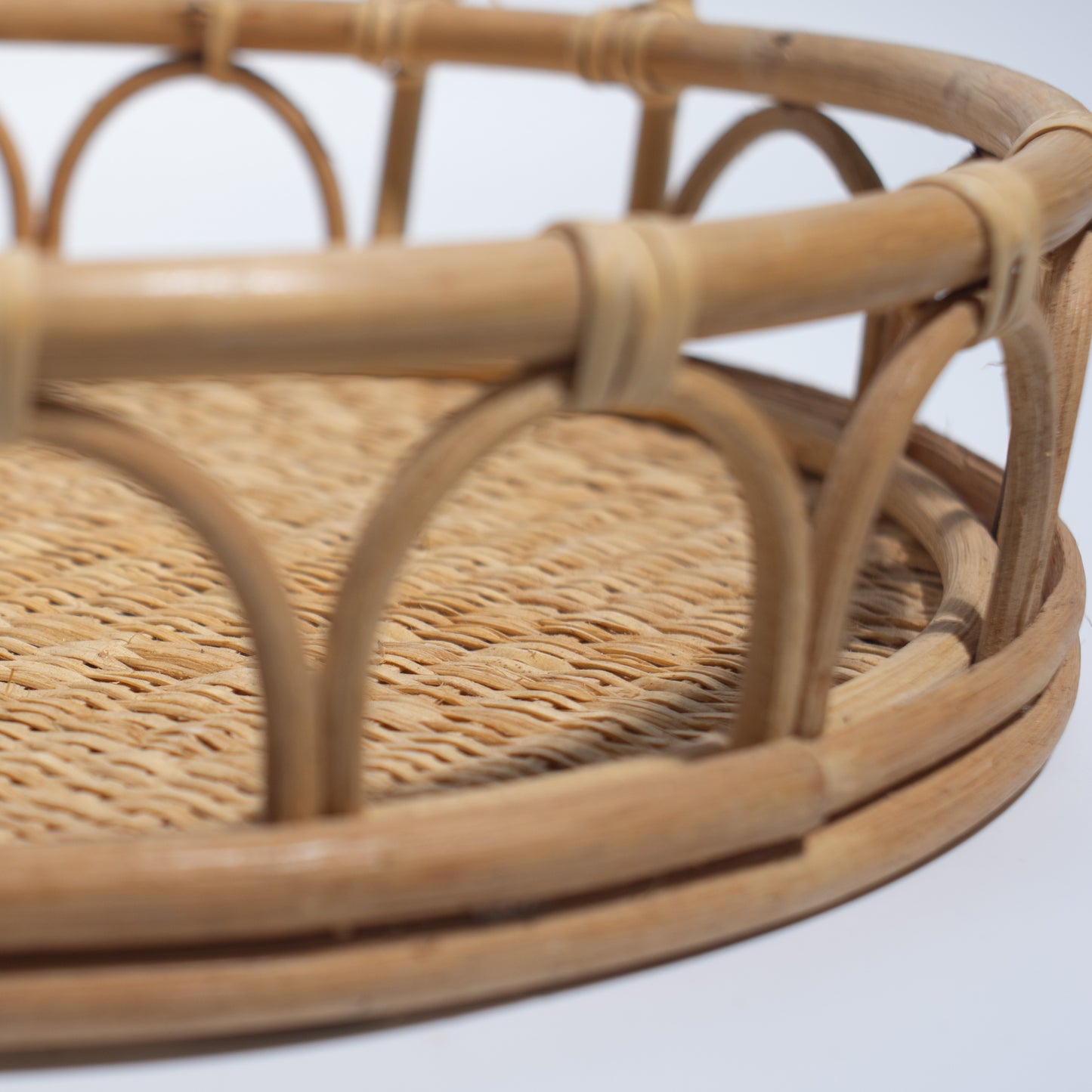 rattan tray handmade serving tray