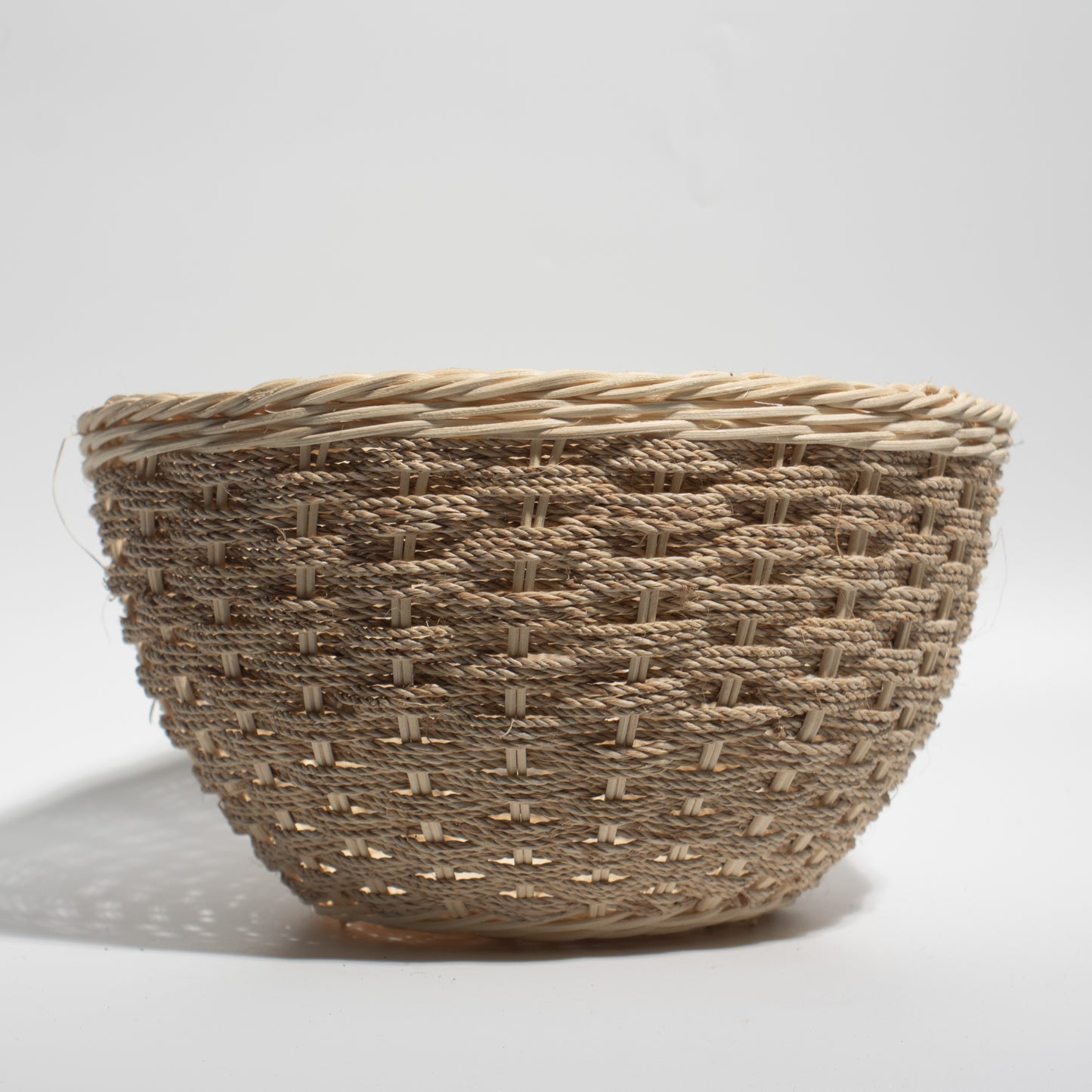 handwoven Bamboo & Jute Basket – Natural, Durable, and Eco-Friendly