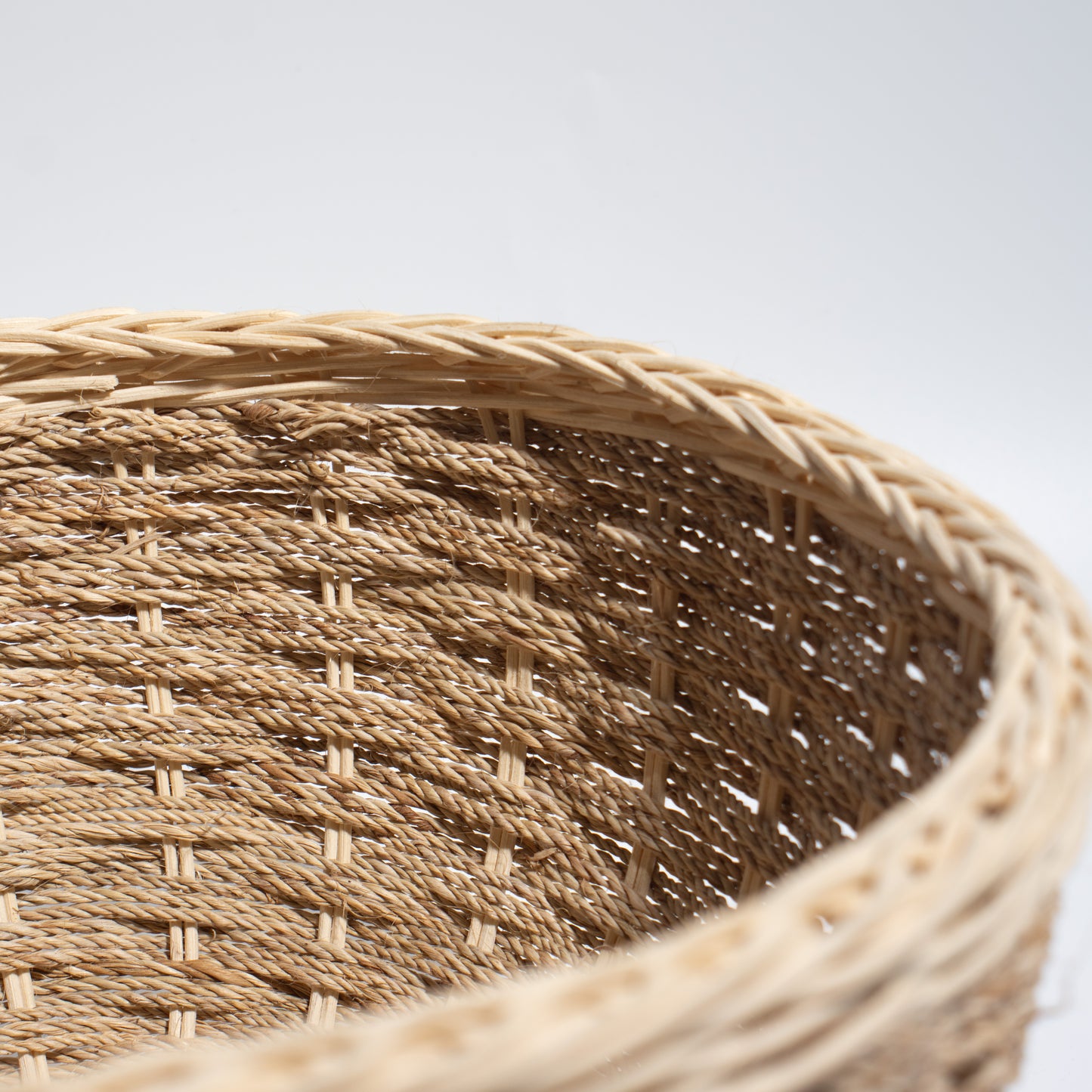 handwoven Bamboo & Jute Basket – Natural, Durable, and Eco-Friendly