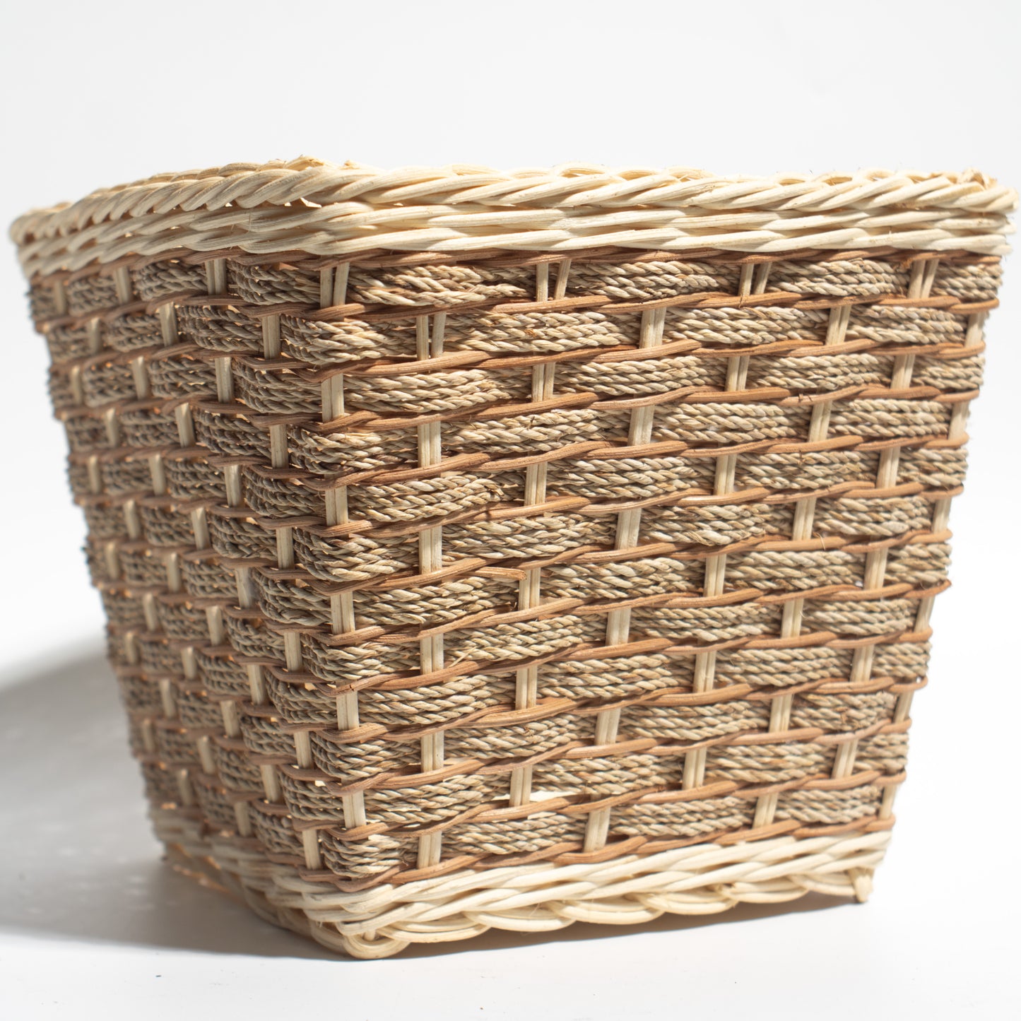 small rattan basket The perfect size for flower arrangements, storing small items, toys, stationery, or accessories.