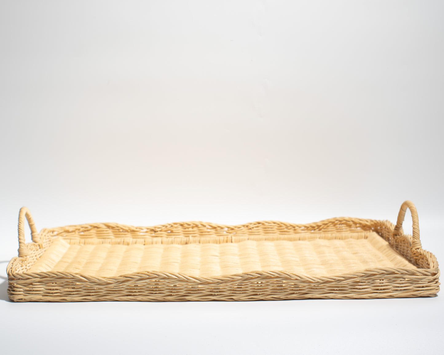 Large Handwoven Rattan Tray –Ideal for storing blankets, clothes, towels, Classic, Eco-Friendly & Versatile