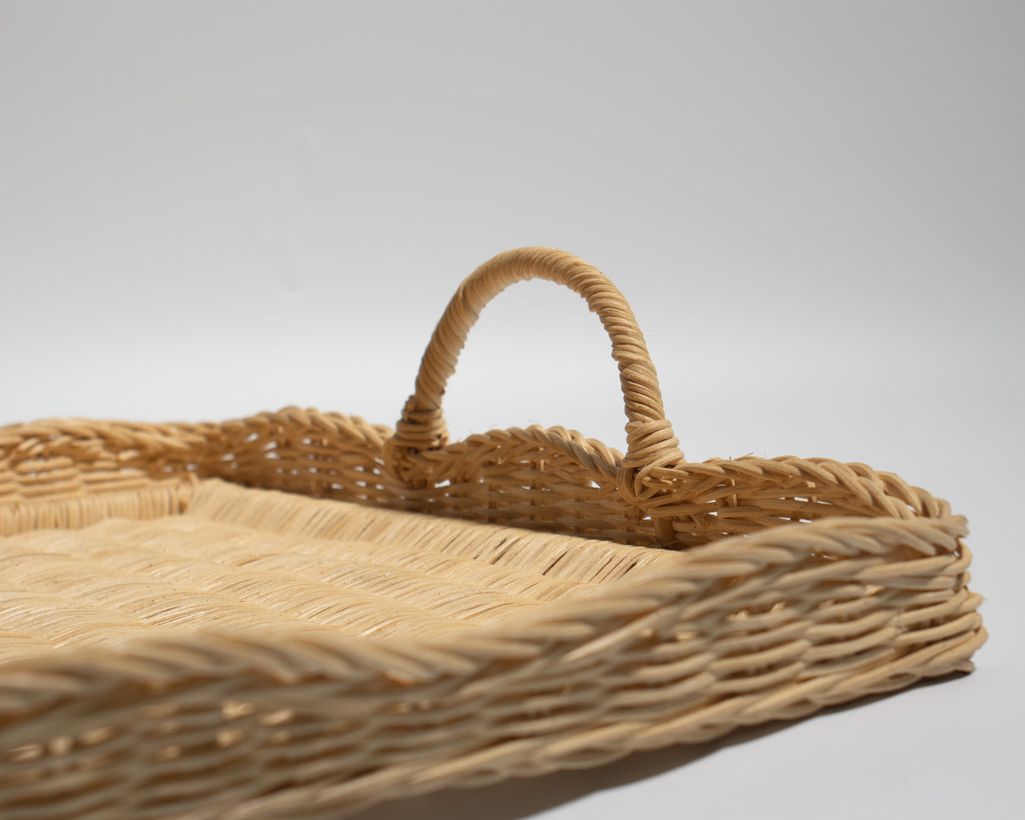 Large Handwoven Rattan Tray –Ideal for storing blankets, clothes, towels, Classic, Eco-Friendly & Versatile