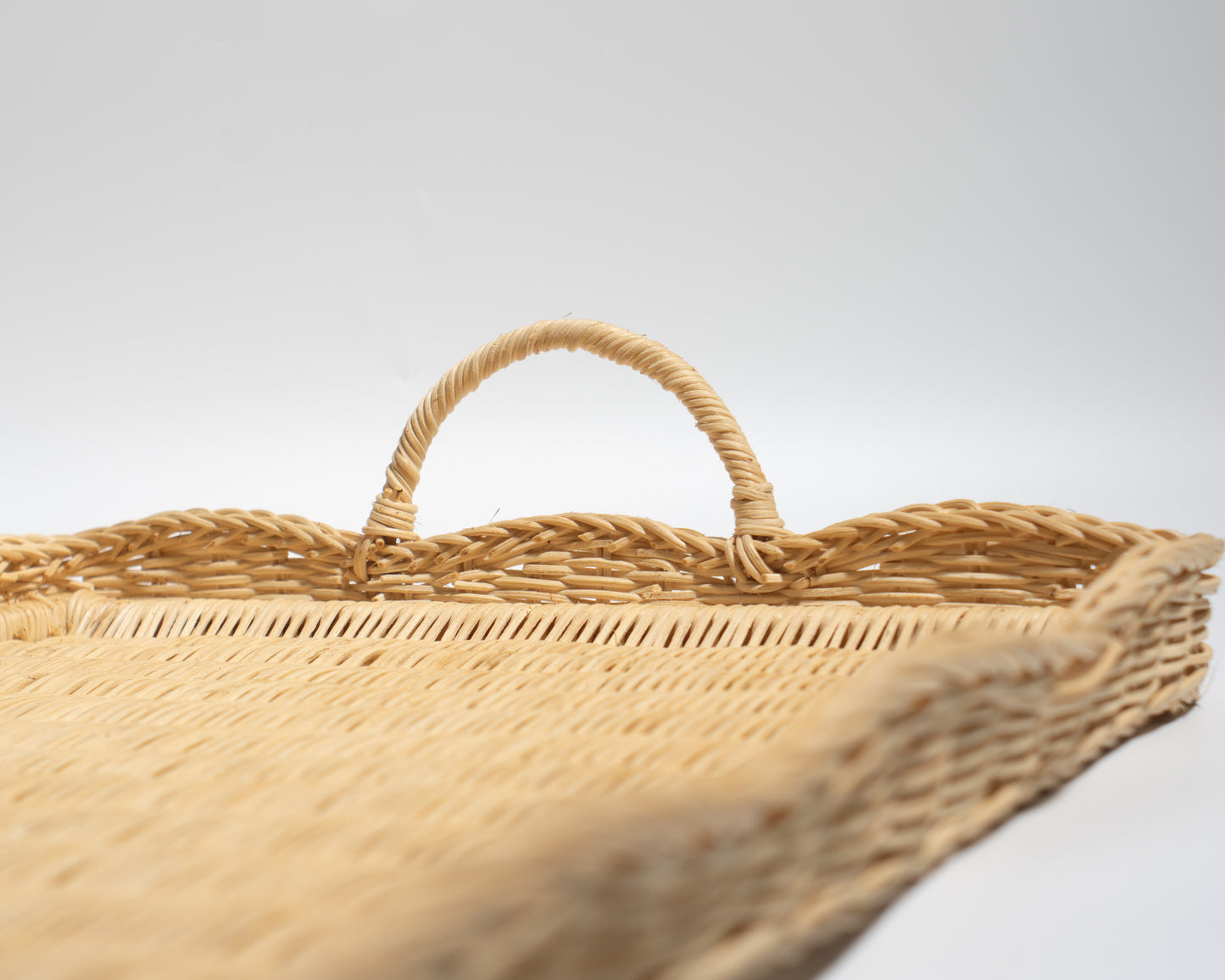 Large Handwoven Rattan Tray –Ideal for storing blankets, clothes, towels, Classic, Eco-Friendly & Versatile