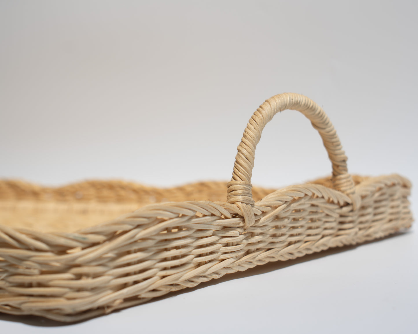 Large Handwoven Rattan Tray –Ideal for storing blankets, clothes, towels, Classic, Eco-Friendly & Versatile