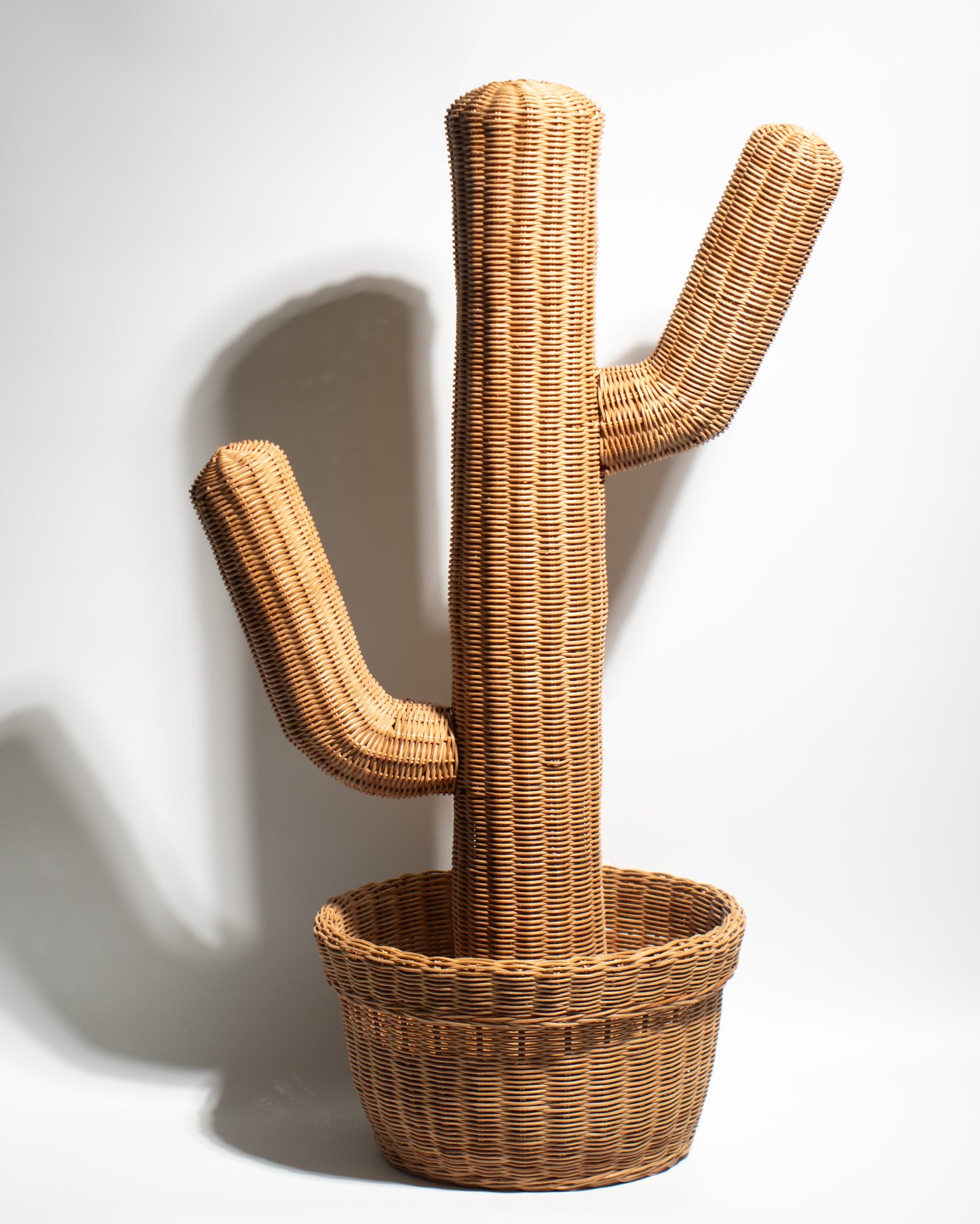 Handwoven Rattan Cactus Basket – Unique, Decorative & Functional
