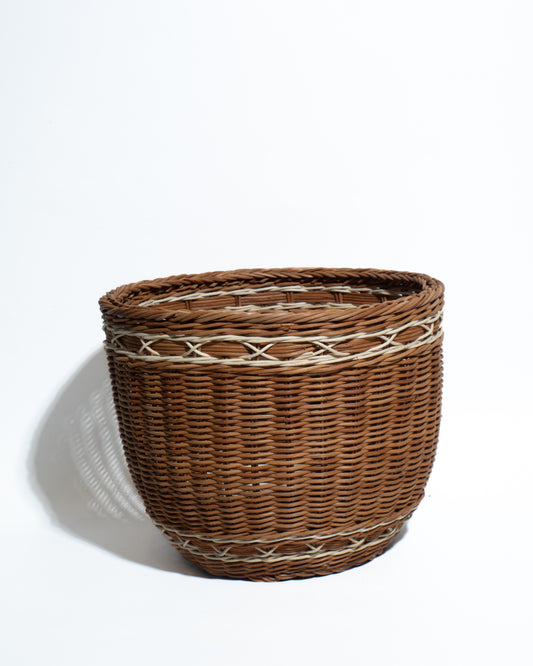 laurdry hamper Handwoven Bamboo & Rattan Basket – Natural Decorative Storage Organizer