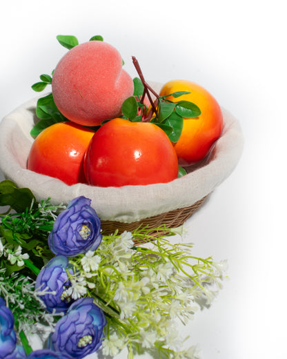 Handwoven rattan basket – Elegant Design for holding fruits, snacks, keys, small items, or as a stylish centerpiece.