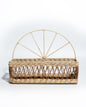 Handwoven Wall Hanging Rattan Basket – Decorative Wicker Storage Organizer with Sturdy Iron Frame – Ideal for Keys, Magazines, Small Items & Flower Display