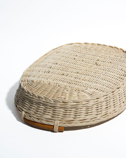 Large Handwoven Rattan Tray –Ideal for storing blankets, clothes, towels, Classic, Eco-Friendly & Versatile