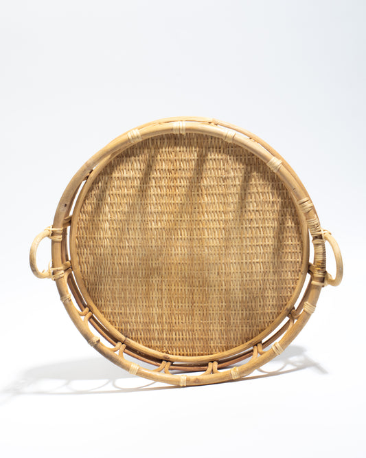 rattan tray handmade serving tray