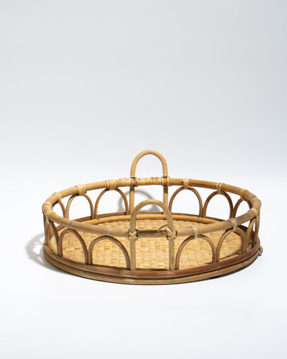 rattan tray handmade serving tray
