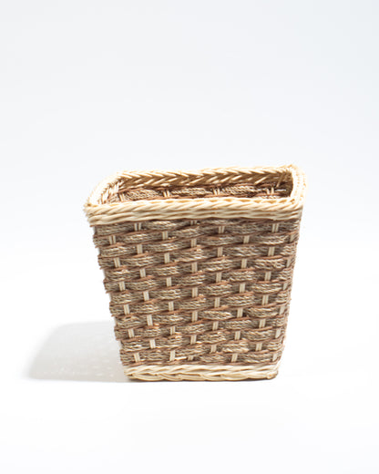 small rattan basket The perfect size for flower arrangements, storing small items, toys, stationery, or accessories.