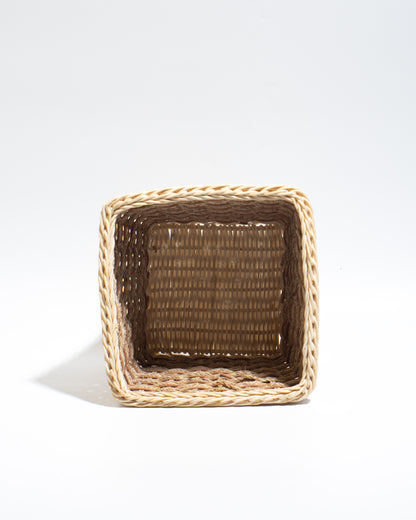 small rattan basket The perfect size for flower arrangements, storing small items, toys, stationery, or accessories.