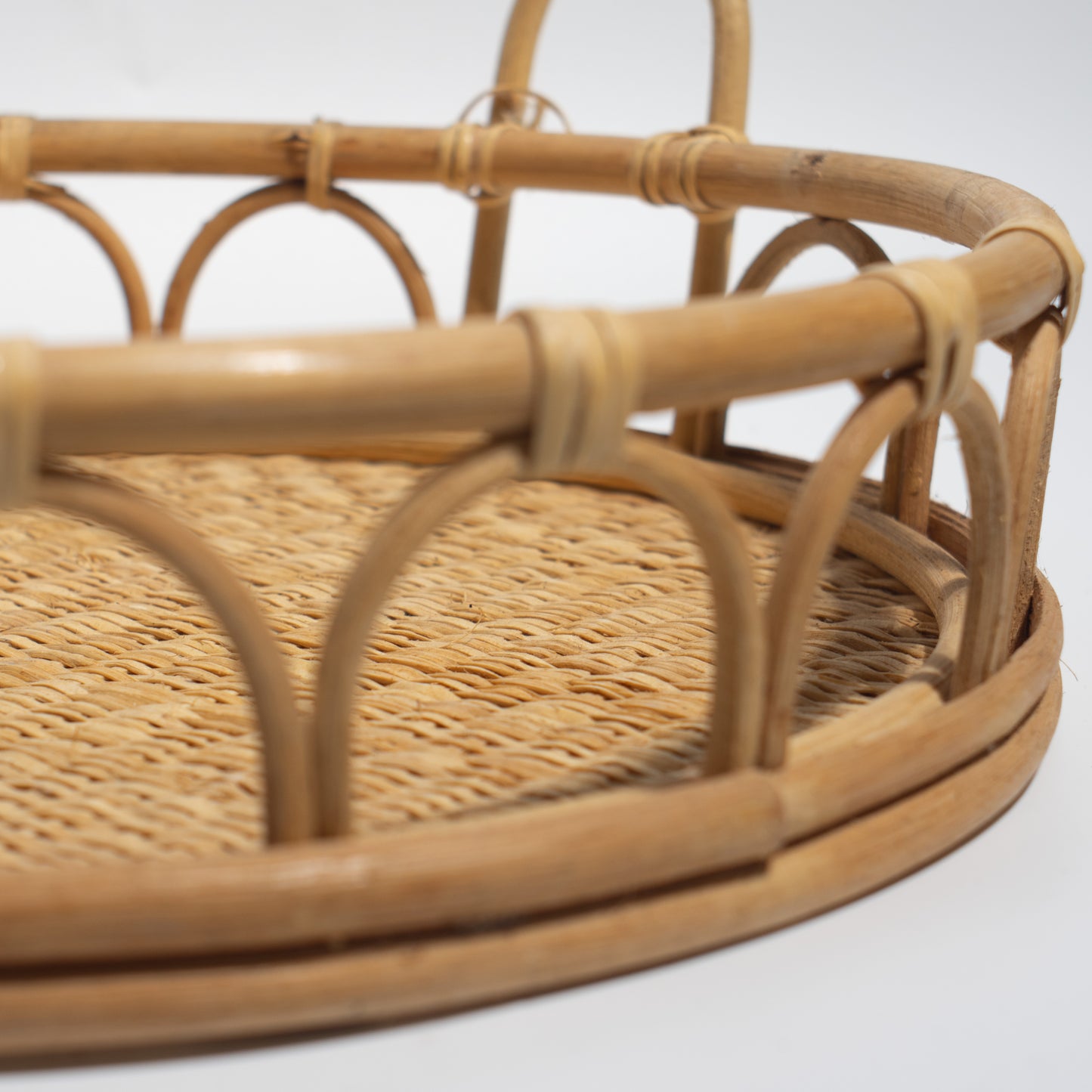 rattan tray handmade serving tray