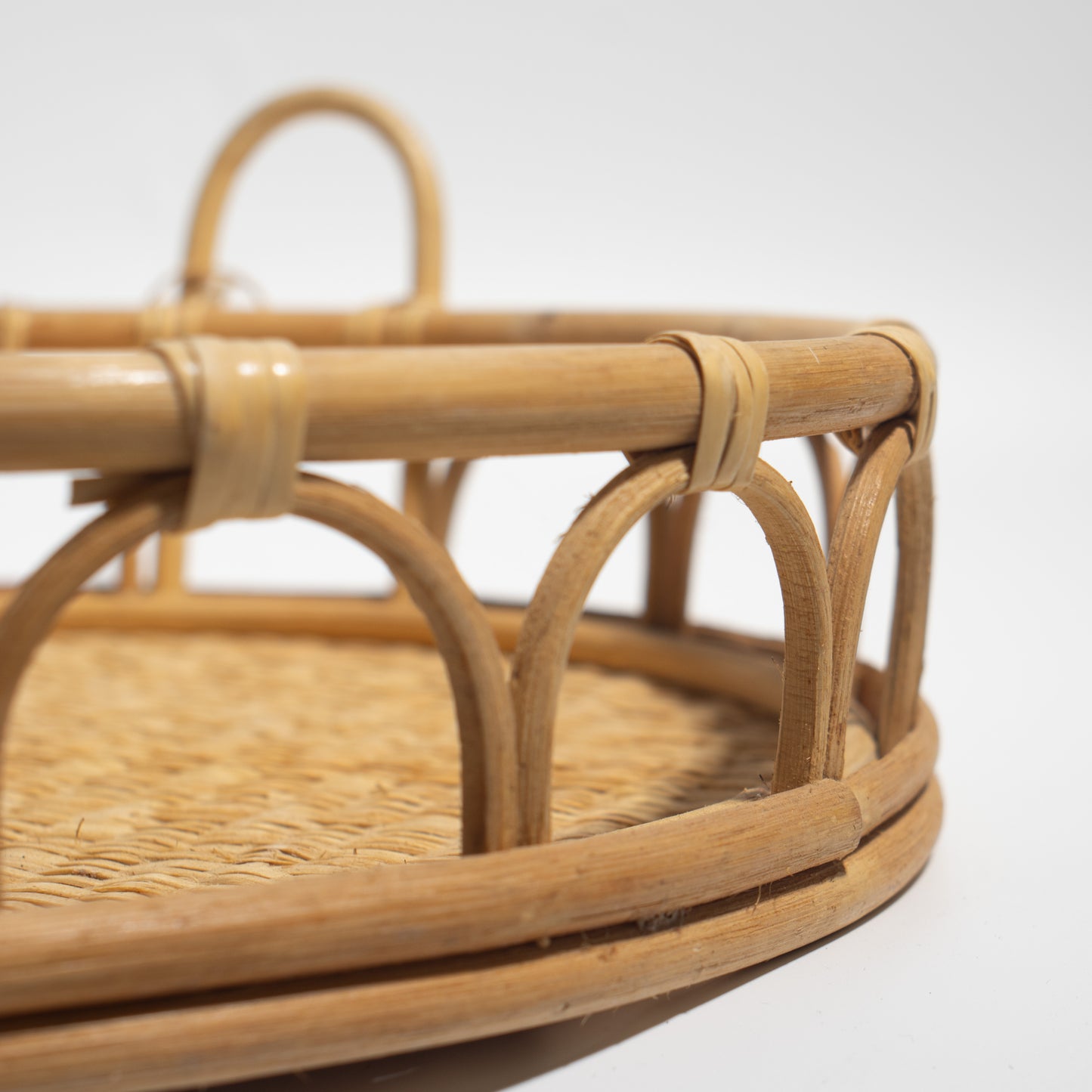 rattan tray handmade serving tray
