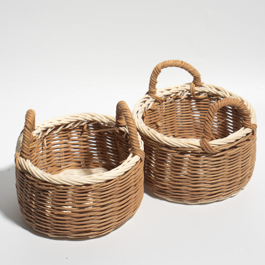 rattan basket Ideal for flower arrangements, storing small items, or as a decorative accent in any room.