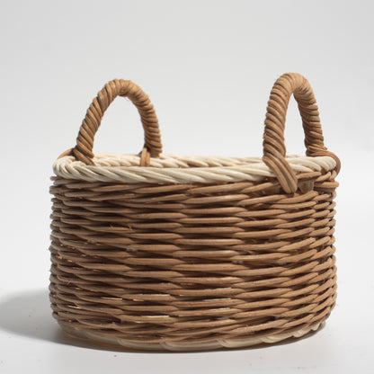 rattan basket Ideal for flower arrangements, storing small items, or as a decorative accent in any room.