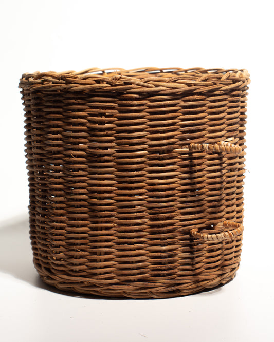 Round Handwoven Rattan Basket – Natural, Versatile &amp; Handcrafted
